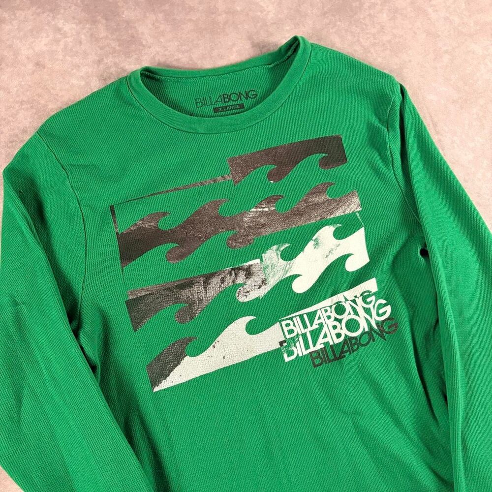 vintage y2k billabong green surf thermal